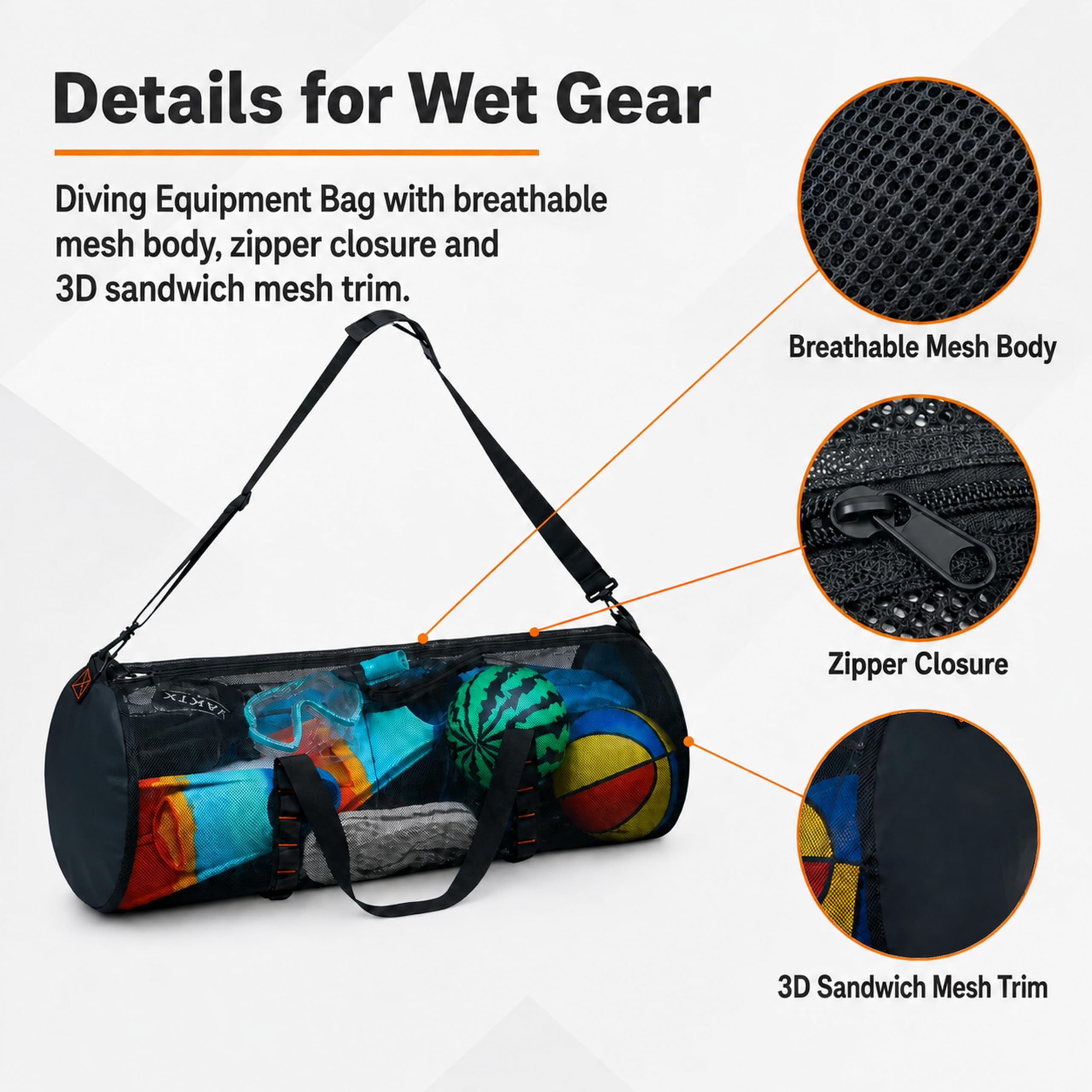 113L & 43L Mesh Scuba Travel D - огляд і ціна Snorkeling Gear